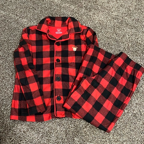 Carter's Other - Carters button down pajamas pj set 6/6a boy